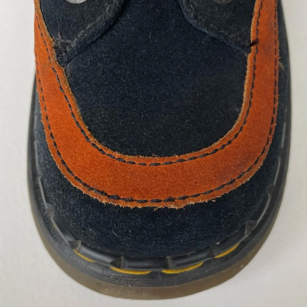 Vintage Dr. Martens MIE Blue Orange Stripe Chunky Oxfords Shoes UK 6 - Picture 9 of 16